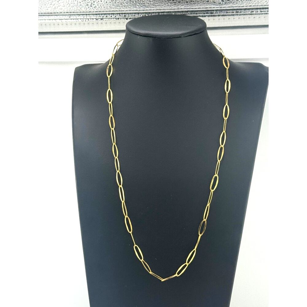 Jane Diaz Artisan Gold Plated Oval Link Chain Necklace